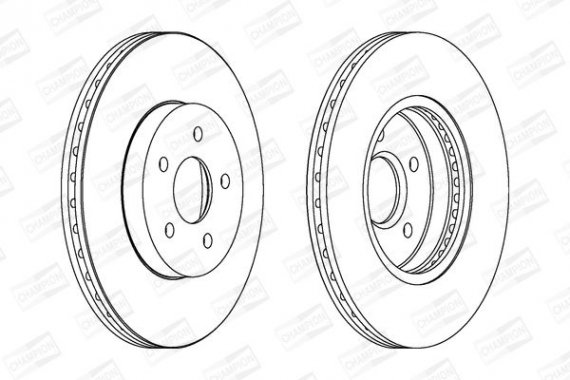 562180CH CHAMPION Диск тормозной FORD MONDEO передн., вент. (пр-во CHAMPION)