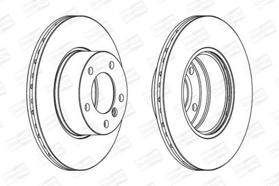 562035CH CHAMPION Диск тормозной BMW 5 (E39) передн., вент. (пр-во CHAMPION)