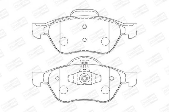 573244CH CHAMPION Колодка гальм. RENAULT MEGANE II, передн. (пр-во CHAMPION)