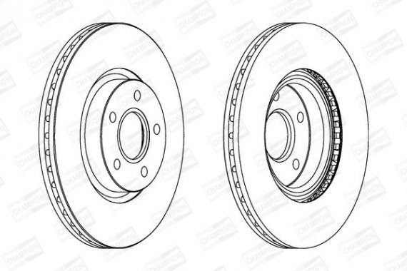 562363CH CHAMPION Диск тормозной FORD C-MAX, FOCUS передн. (пр-во CHAMPION)