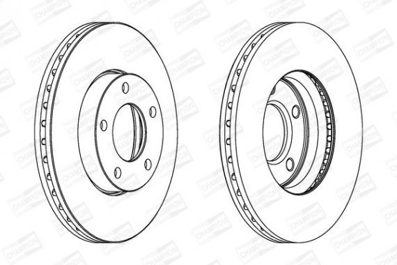 563028CH CHAMPION Диск гальмівний MAZDA 3,5 передн., вент. (пр-во CHAMPION)