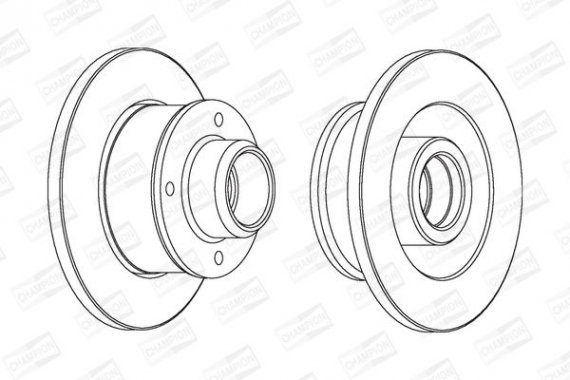 561460CH-1 CHAMPION Диск тормозной VW GOLF IV, POLO задн. (пр-во CHAMPION)