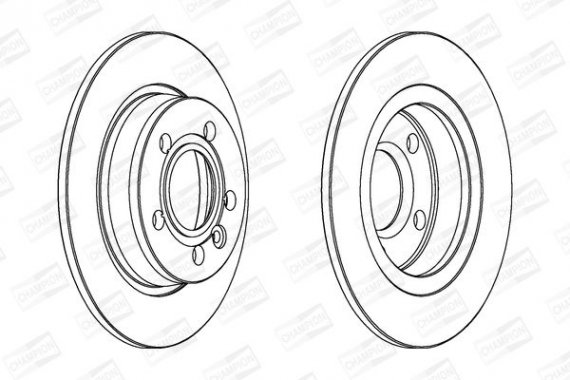 562057CH CHAMPION Диск тормозной FORD, SEAT, VW, задн. (пр-во CHAMPION)