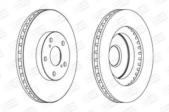 562621CH CHAMPION Диск тормозной TOYOTA AURIS передн. (пр-во CHAMPION)