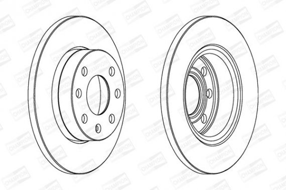 561158CH CHAMPION Диск тормозной OPEL ASTRA F передн. (пр-во CHAMPION)