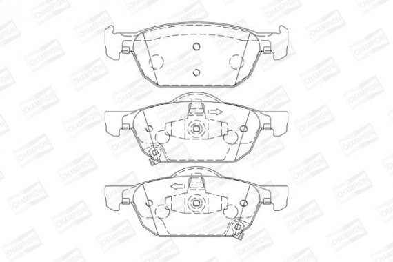 572624CH CHAMPION Колодки гальмівні дискові передні Honda Accord VIII, Civic IX (572624CH) CHAMPION
