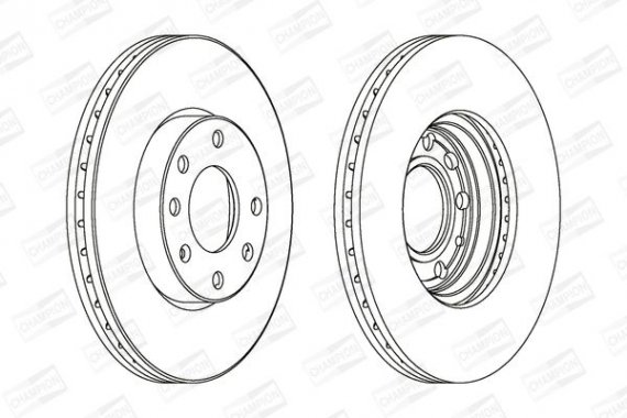 562069CH CHAMPION Диск гальмівний OPEL ASTRA G, вент. (пр-во CHAMPION)