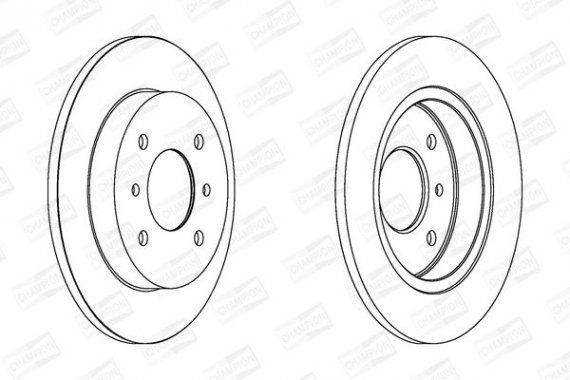 562032CH CHAMPION Диск тормозной NISSAN ALMERA задн. (пр-во CHAMPION)