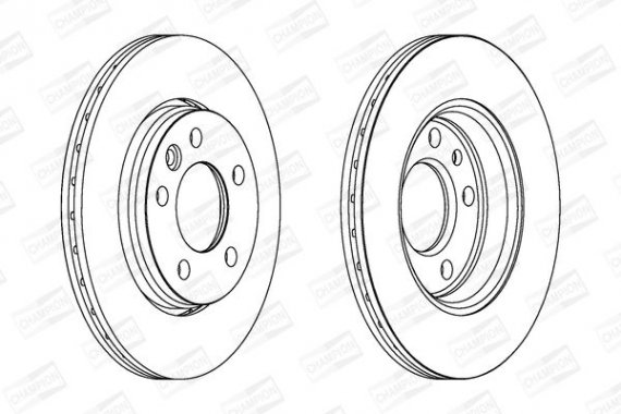 562262CH CHAMPION Диск тормозной VW T5 задн., вент. (пр-во CHAMPION)