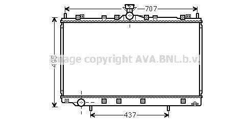 Фото радіатор охлаждения GRANDIS 24i MT 03- (пр-во AVA) MT2215 AVA COOLING MT2215 AVA COOLING Радіатор охлаждения GRANDIS 24i MT 03- (пр-во AVA)