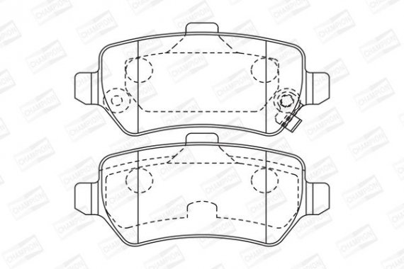 573122CH CHAMPION Колодка гальм. OPEL ASTRA G задн. (пр-во CHAMPION)