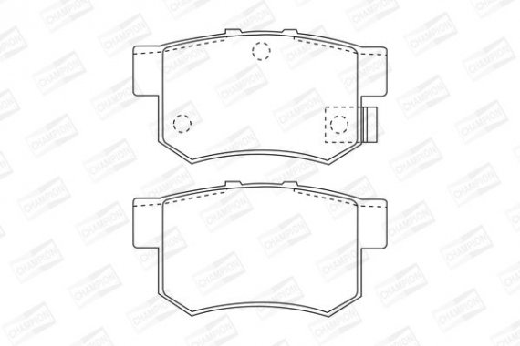 572138CH CHAMPION Колодка торм. HONDA ACCORD задн. (пр-во CHAMPION)