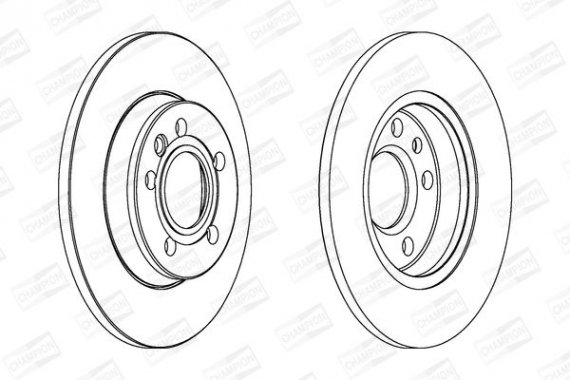 562081CH CHAMPION Диск гальмівний VW T4 BUS, задн. (пр-во CHAMPION)