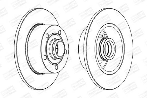 Фото диск тормозной AUDI A4 задн. (пр-во CHAMPION) 561982CH-1 CHAMPION 561982CH-1 CHAMPION Диск тормозной AUDI A4 задн. (пр-во CHAMPION)