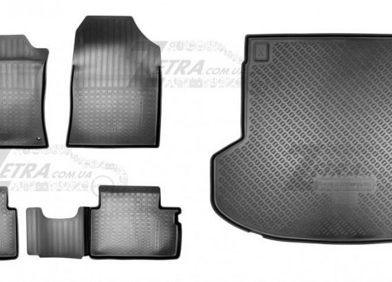 J7131ADE00RE MOBIS Коврики салона резиновые CEED 19 (красное лого)