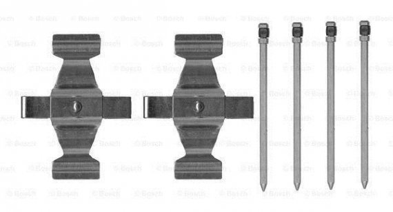 1987474743 BOSCH Монтажний к-кт гальмівних колодок
