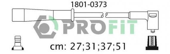 Фото комплект кабелів високовольтних 1801-0373 PROFIT 1801-0373 PROFIT Комплект кабелів високовольтних