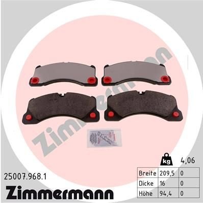 25007.968.1 Zimmermann Колодки гальмівні дискові