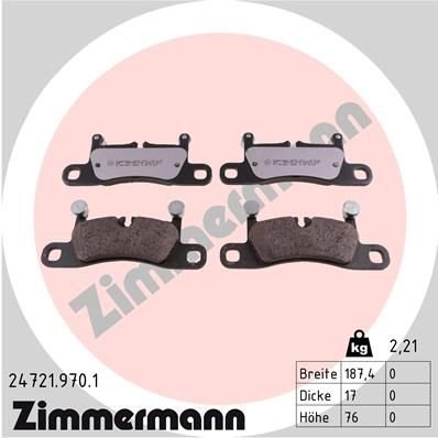 24721.970.1 Zimmermann Колодки гальмівні дискові, к-кт