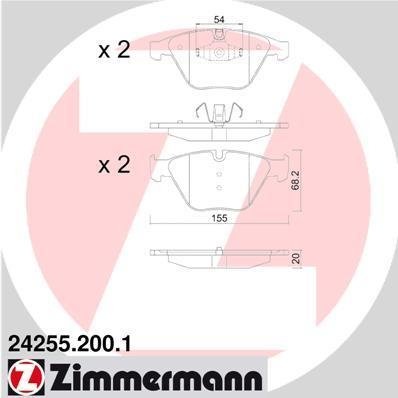 24255.200.1 Zimmermann Комплект гальмівних колодок