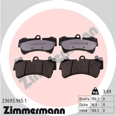 23693.965.1 Zimmermann Колодки гальмівні дискові