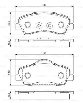 0986494713 BOSCH Колодки гальмівні дискові