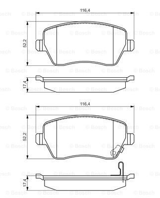 0986494573 BOSCH Колодки гальмівні дискові