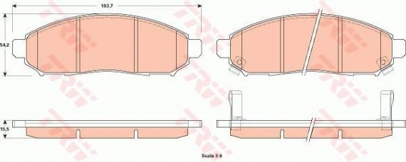 GDB3520 TRW / LUCAS (Германия) Тормозные колодки