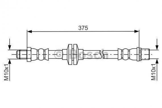 1987481695 BOSCH Шланг гальмівний