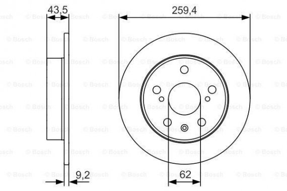 0986479C44 BOSCH Диск тормозной