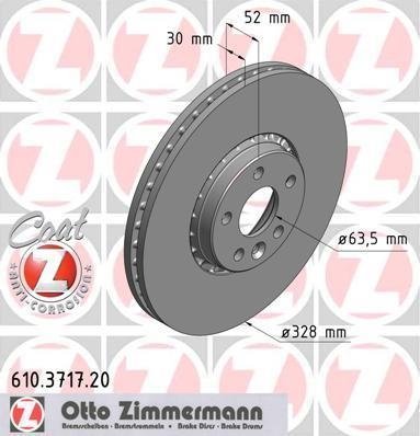 610.3717.20 Zimmermann Диск гальмівний