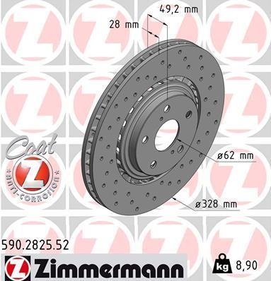 590.2825.52 Zimmermann Диск гальмівний