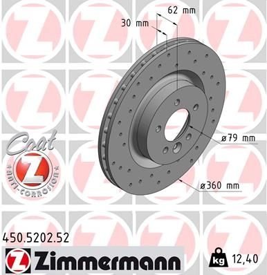 450.5202.52 Zimmermann Диск гальмівний