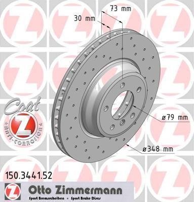 150.3441.52 Zimmermann Диск гальмівний