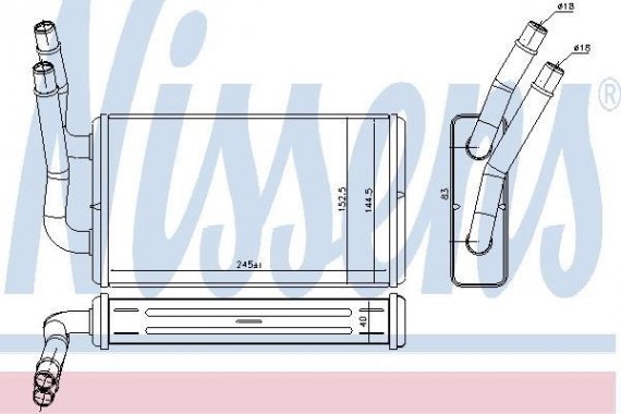 71778 NISSENS (Дания) Радіатор печі