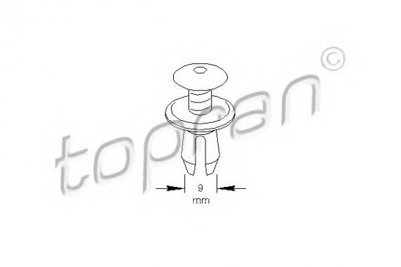 108802 TOPRAN (Germany) Кліпса
