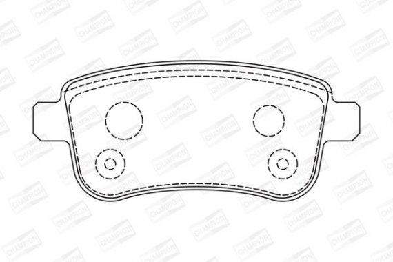 573286CH CHAMPION Колодка гальм. диск. RENAULT GRAND SCENIC III 1.4-2.0 09-, MEGANE III 08- задн. (пр-во CHAMPION)