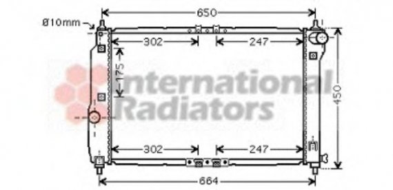 81002067 Van Wezel Радіатор охолодження CHEVROLET AVEO (T250, T255) (05-) 1.4 i 16V (пр-во Van Wezel)