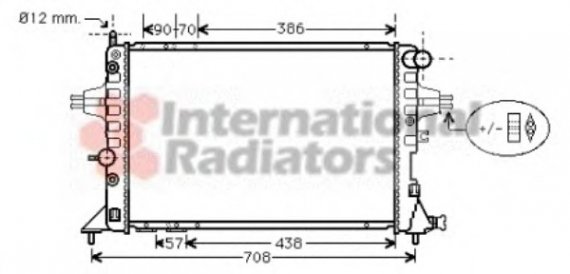 37002329 Van Wezel Радиатор охлаждения OPEL ASTRA G (98-) 2.0 TD (пр-во Van Wezel)