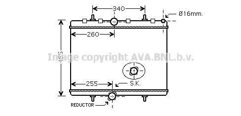 PEA2314 AVA COOLING Радиатор охлаждения двигателя C8/807/JUMPY/EXP D MT 06- (Ava)