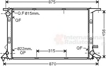 03002290 Van Wezel Радиатор охлождения AUDI A4/A7 (пр-во Van Wezel)