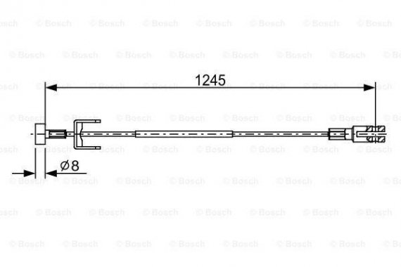 1 987 482 633 BOSCH Трос, стояночная тормозная система BOSCH