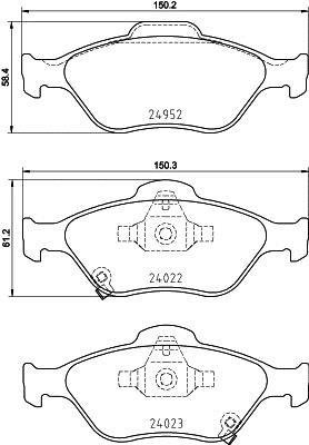 P83 159 BREMBO (Германия) Тормозные колодки, к-кт. BREMBO