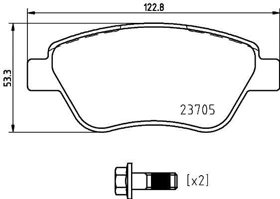 P 23 169 BREMBO (Германия) Тормозные колодки, к-кт. BREMBO