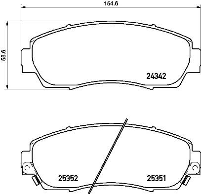 P 28 068 BREMBO (Германия) Тормозные колодки, к-кт. BREMBO