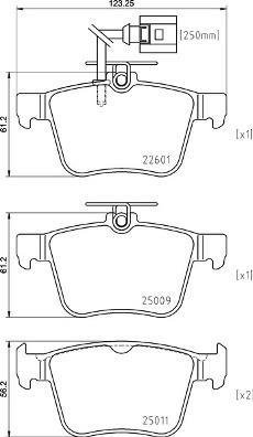 P85 162 BREMBO (Германия) Гальмівні колодки, к-кт. BREMBO