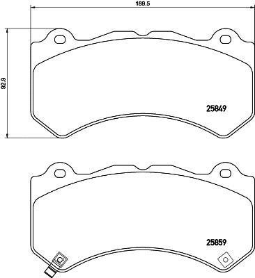 P37 018 BREMBO (Германия) Гальмівні колодки, к-кт. BREMBO