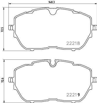 P 61 128 BREMBO (Германия) Гальмівні колодки дискові BREMBO