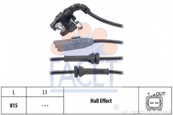 21.0063 FACET Датчик швидкості (ABS) FACET