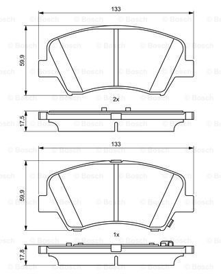 0 986 494 712 BOSCH Тормозные колодки, дисковые.